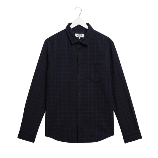 Wax London Shelly Shirt in Navy & Black