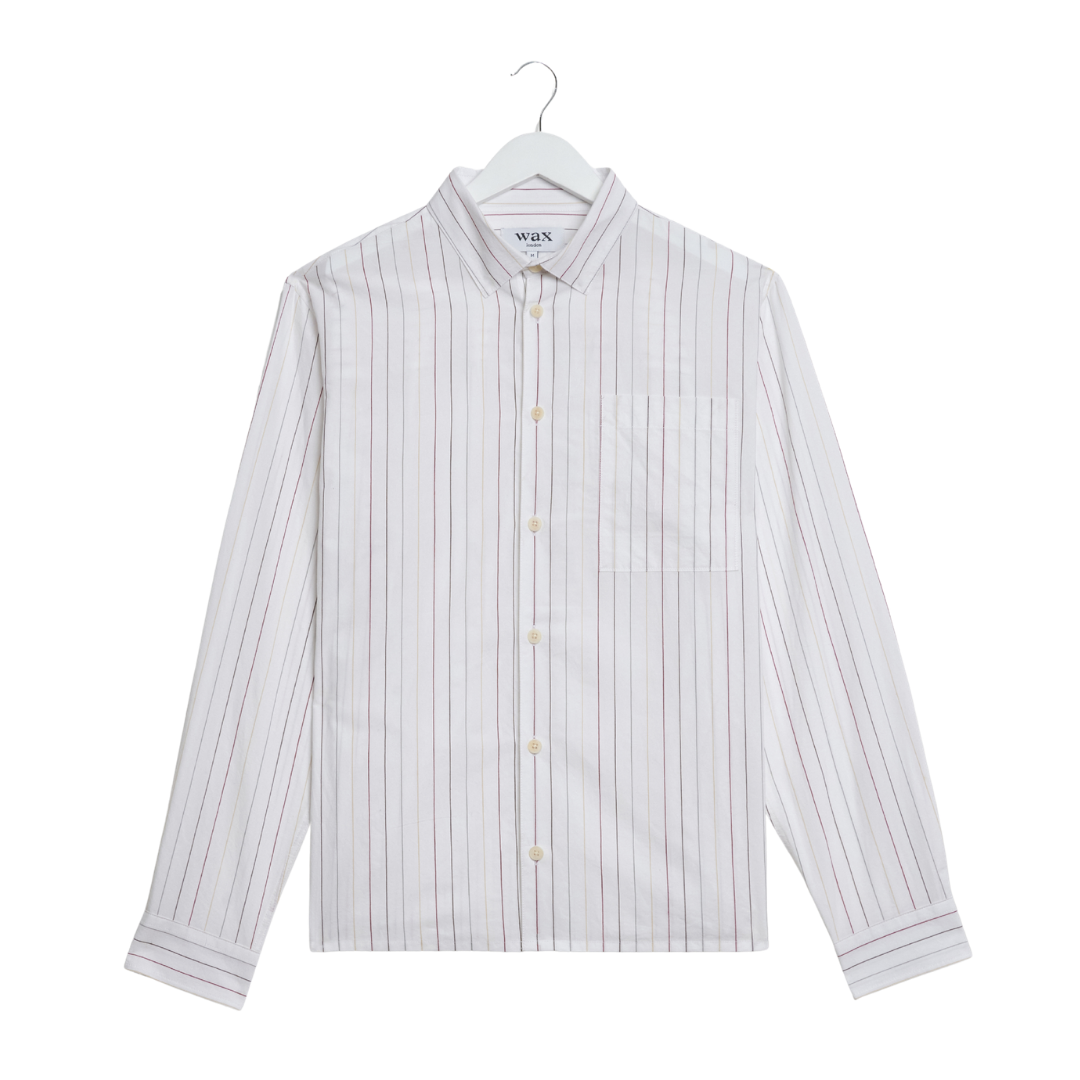 Wax London Halcomb Shirt in Ecru-Multi