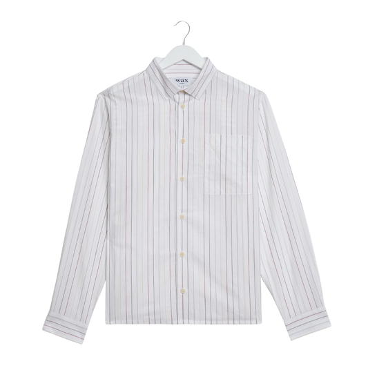 Wax London Halcomb Shirt in Ecru-Multi