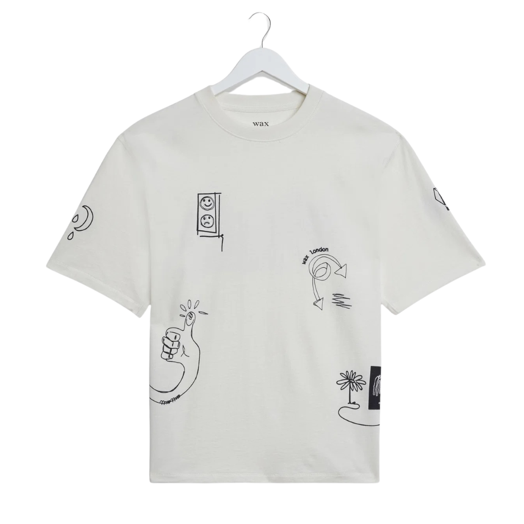 Wax London Milton T-Shirt in Ecru