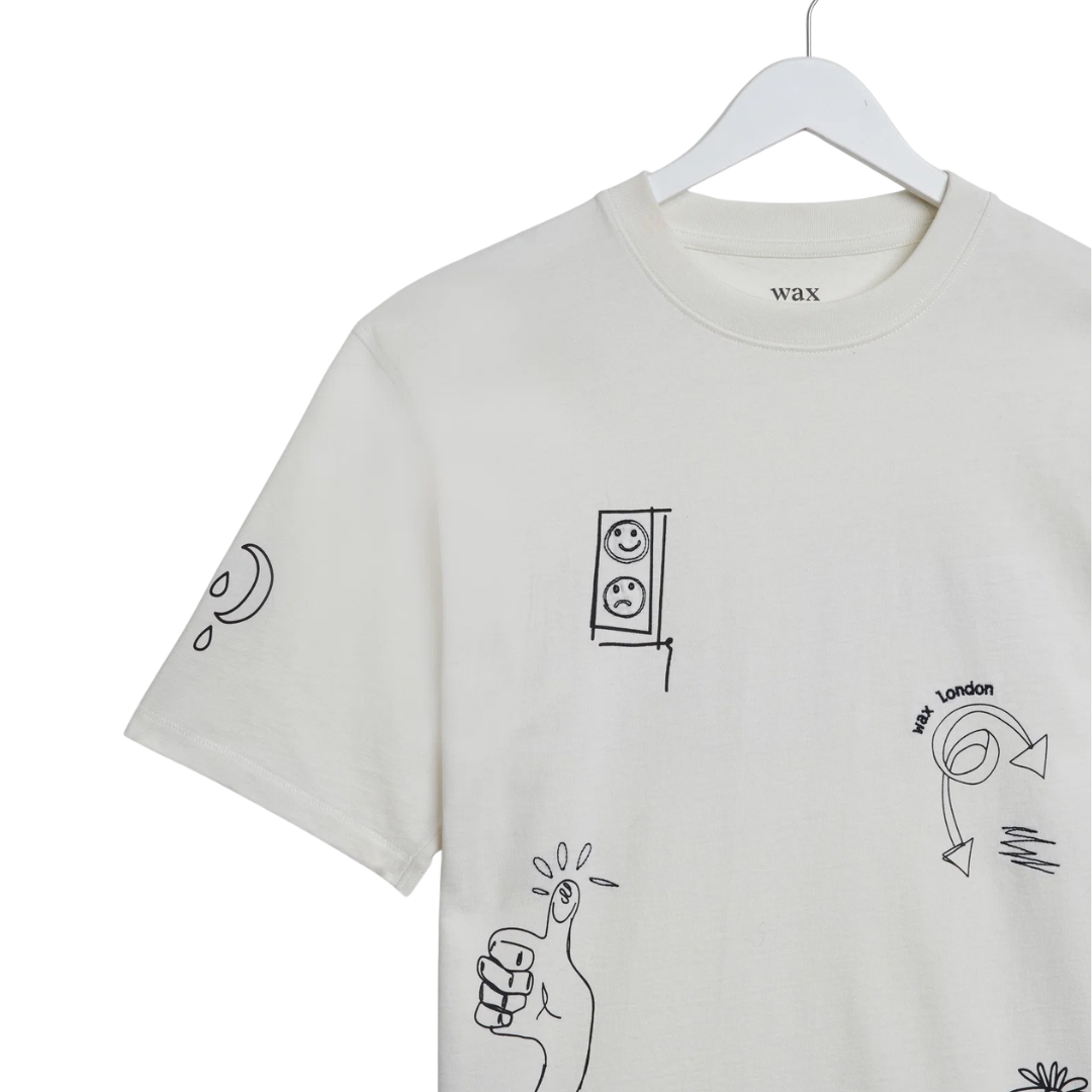Wax London Milton T-Shirt in Ecru
