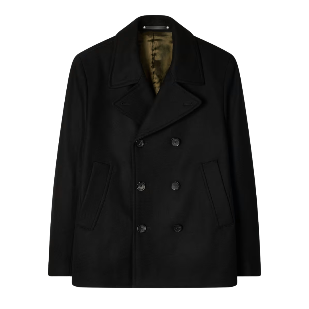 Paul Smith Wool Pea Coat in Black