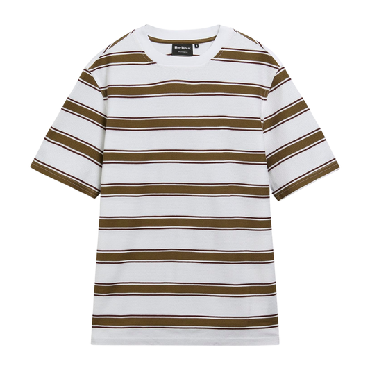 Barbour Browtop Striped T-Shirt in White