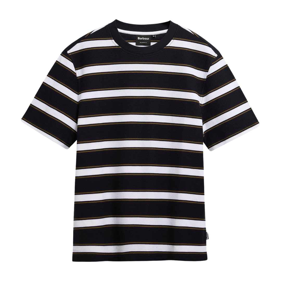 Barbour Browtop Striped T-Shirt in Dark Navy