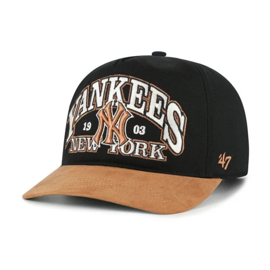 47 Brand NY Yankees Brentwood Suede Hitch NEGRO
