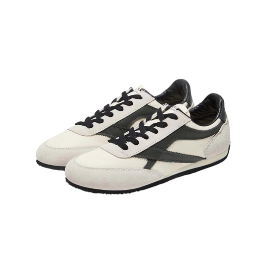 Walsh Gymmie Suede Sneaker in White/Black