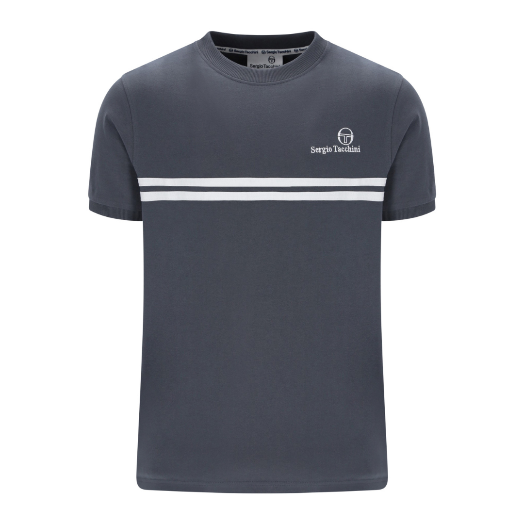 Sergio Tacchini New Supermac T-Shirt in Turbulence Grey