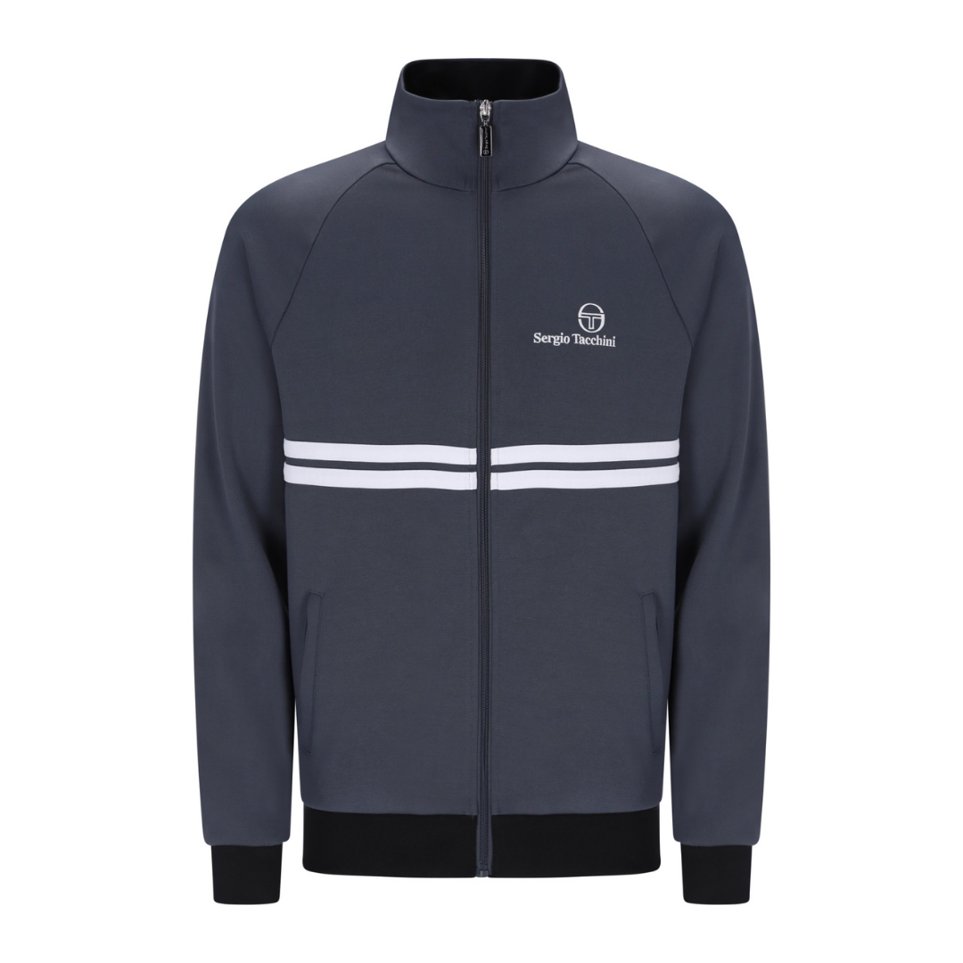 Sergio Tacchini New Dallas Track Top in Turbulence Grey