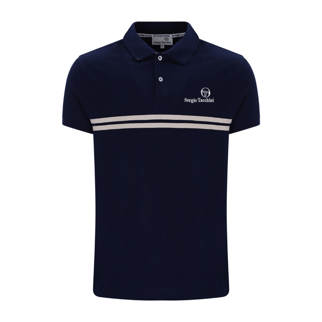 Sergio Tacchini New Supermac Polo in Maritime Blue