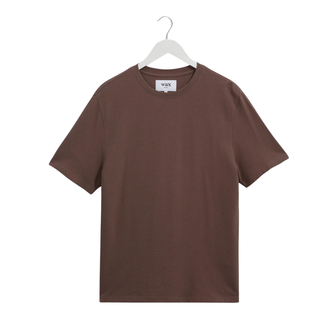 Wax London Dean T-shirt in Mid Brown