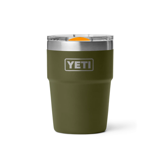 YETI Rambler 16oz Stackable Cup in Olive/King Crab