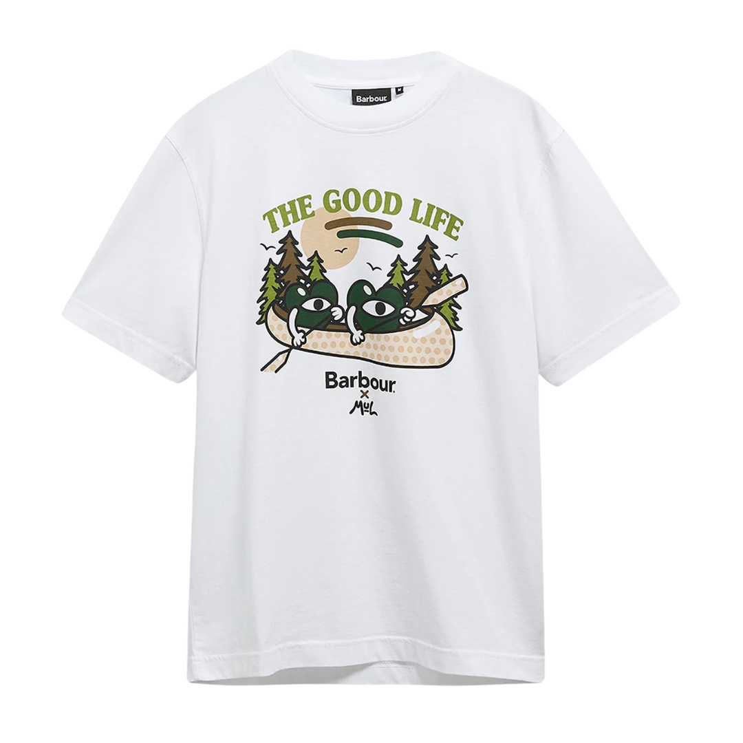 Barbour X Mul Good Life T-Shirt in White