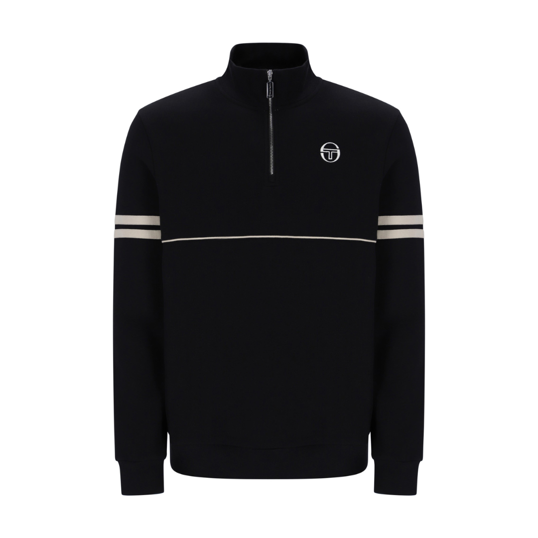 Sergio Tacchini Orion 1/4 Zip Sweatshirt in Black
