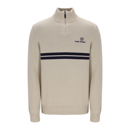 Sergio Tacchini New Dallas 1/4 Zip Jumper in Peyote