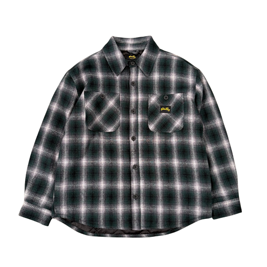 Stan Ray Quilted Plaid Overshirt in Green