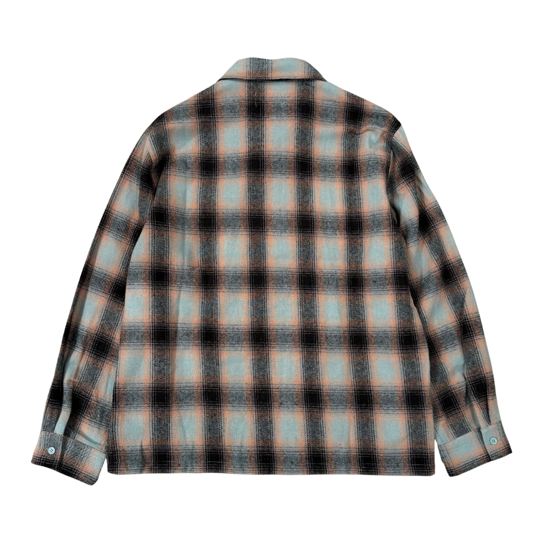 Stan Ray Zip Up Shirt in Blue & Pink