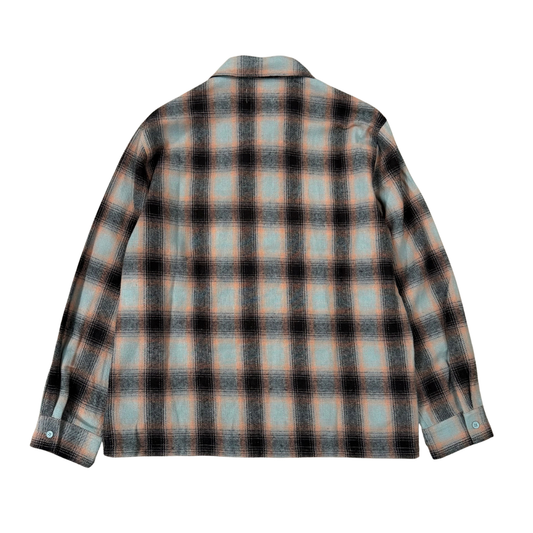 Stan Ray Zip Up Shirt in Blue & Pink