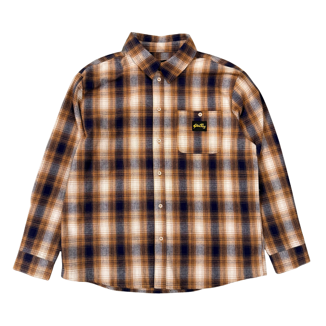 Stan Ray Flannel Shirt in Brown & Black Plaid