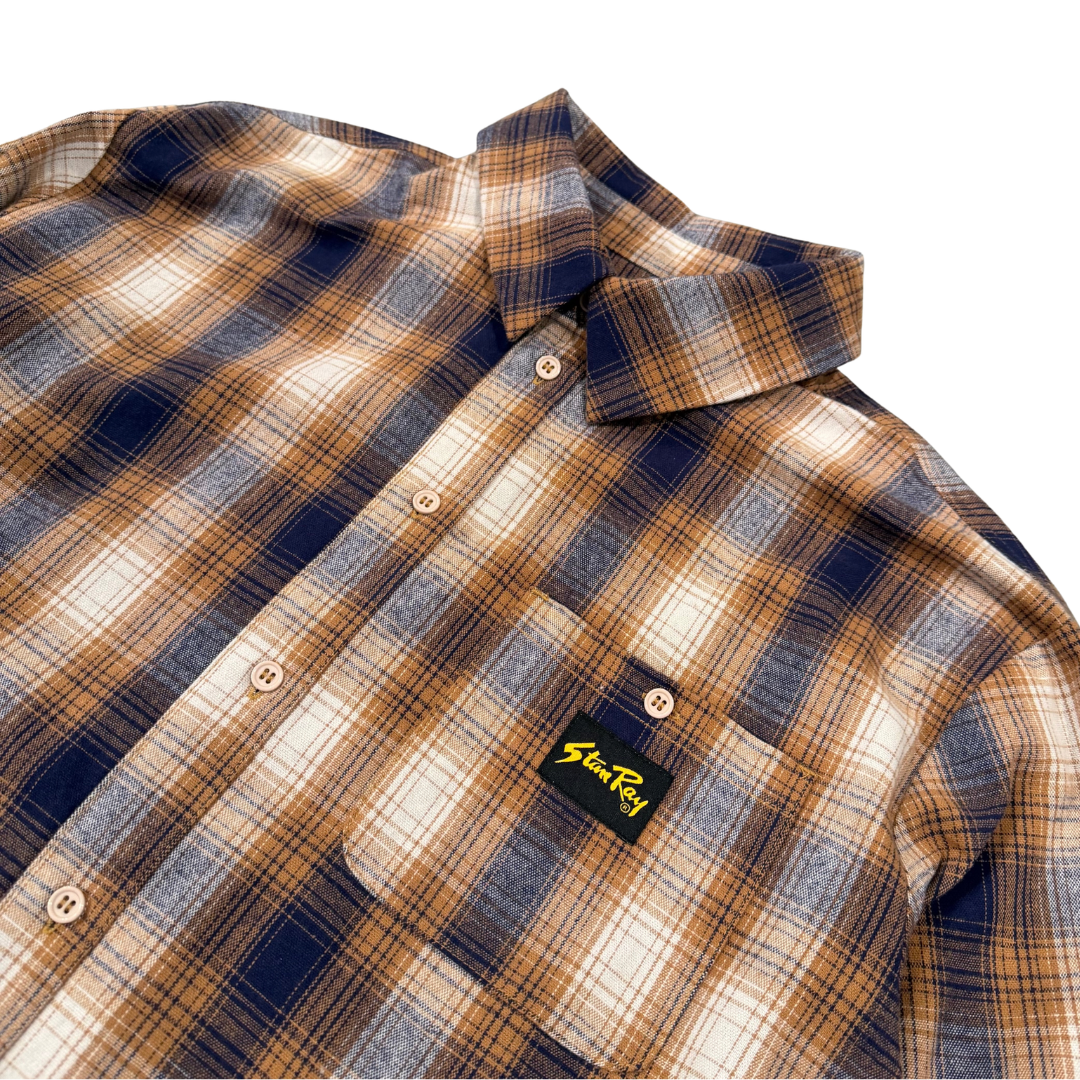 Stan Ray Flannel Shirt in Brown & Black Plaid