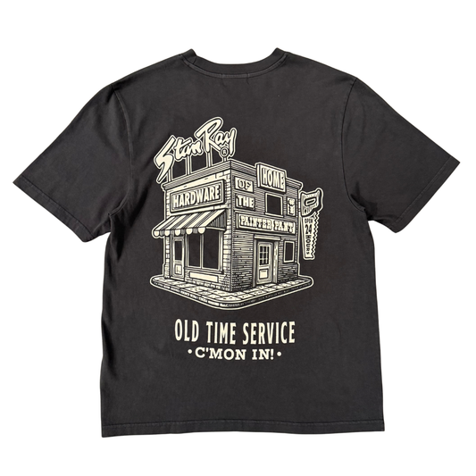 Stan Ray Old Time Service T-Shirt in Washed Black