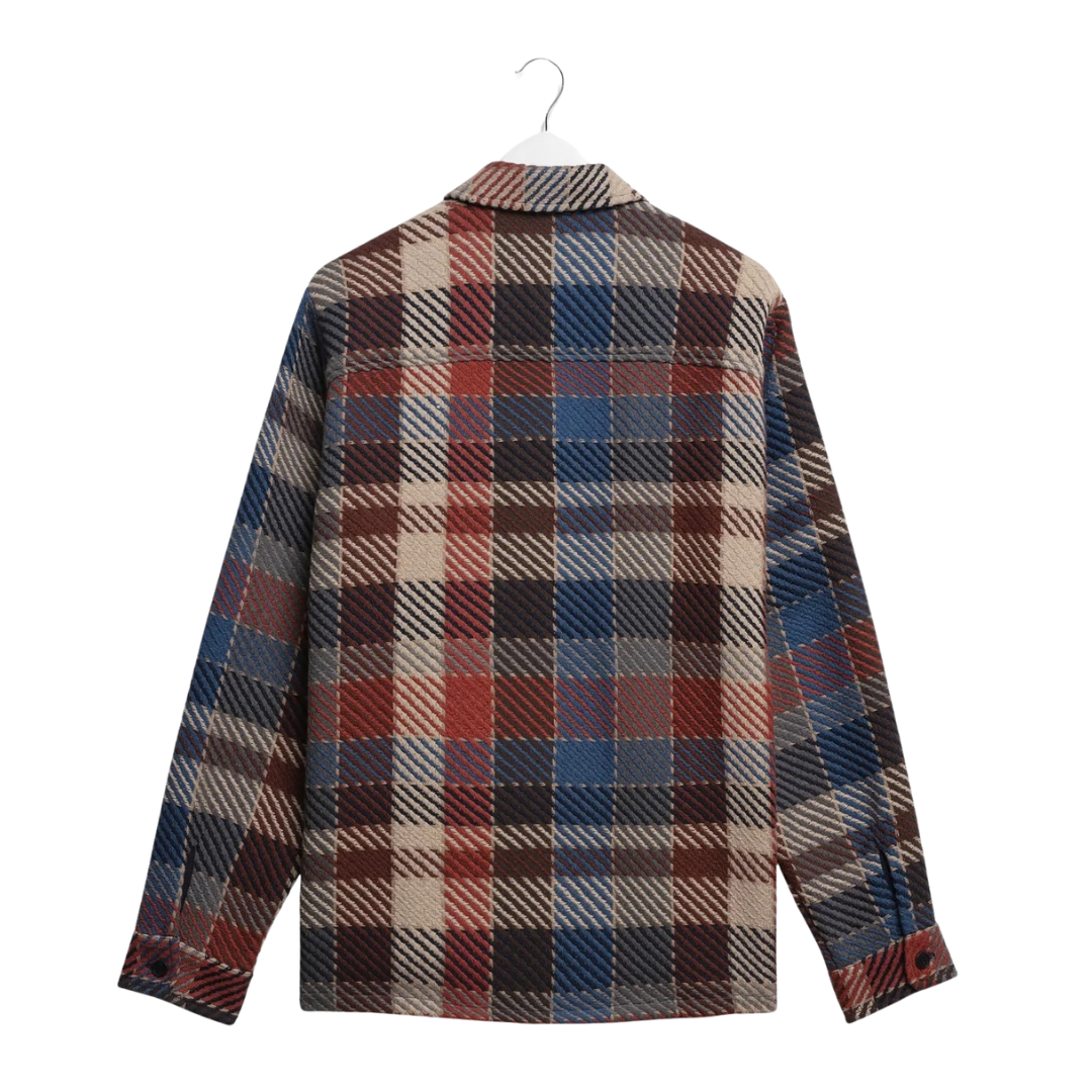Wax London Whiting Overshirt in Rust & Multi