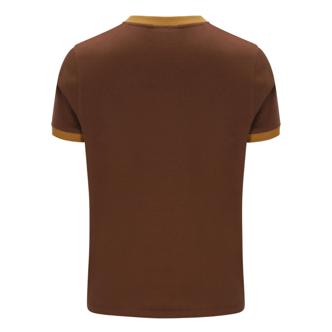 Sergio Tacchini Master T-Shirt in Potting Soil/Gardenia/Golden Brown