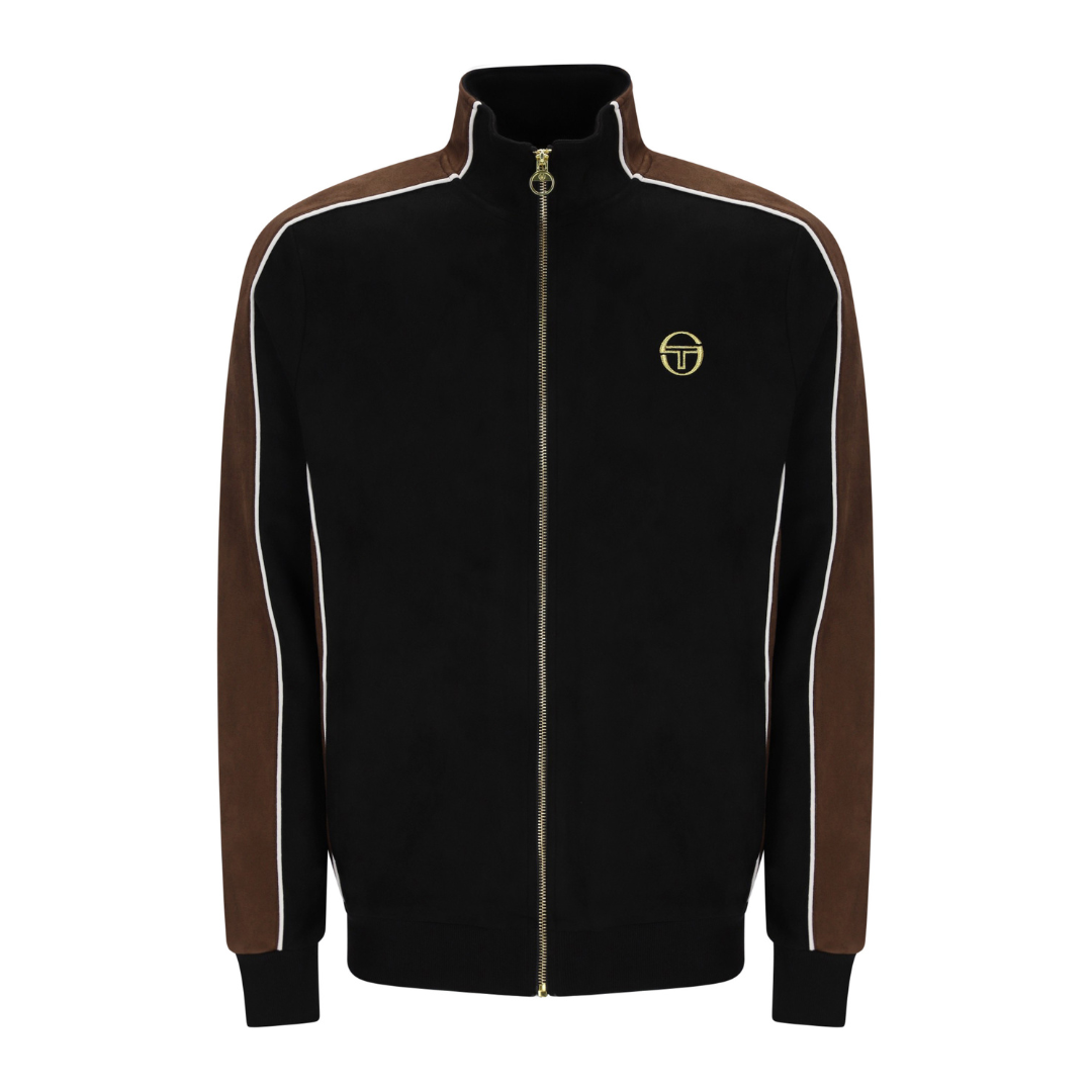 Sergio Tacchini Contrasto Track Top in Black