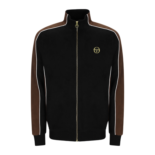 Sergio Tacchini Contrasto Track Top in Black