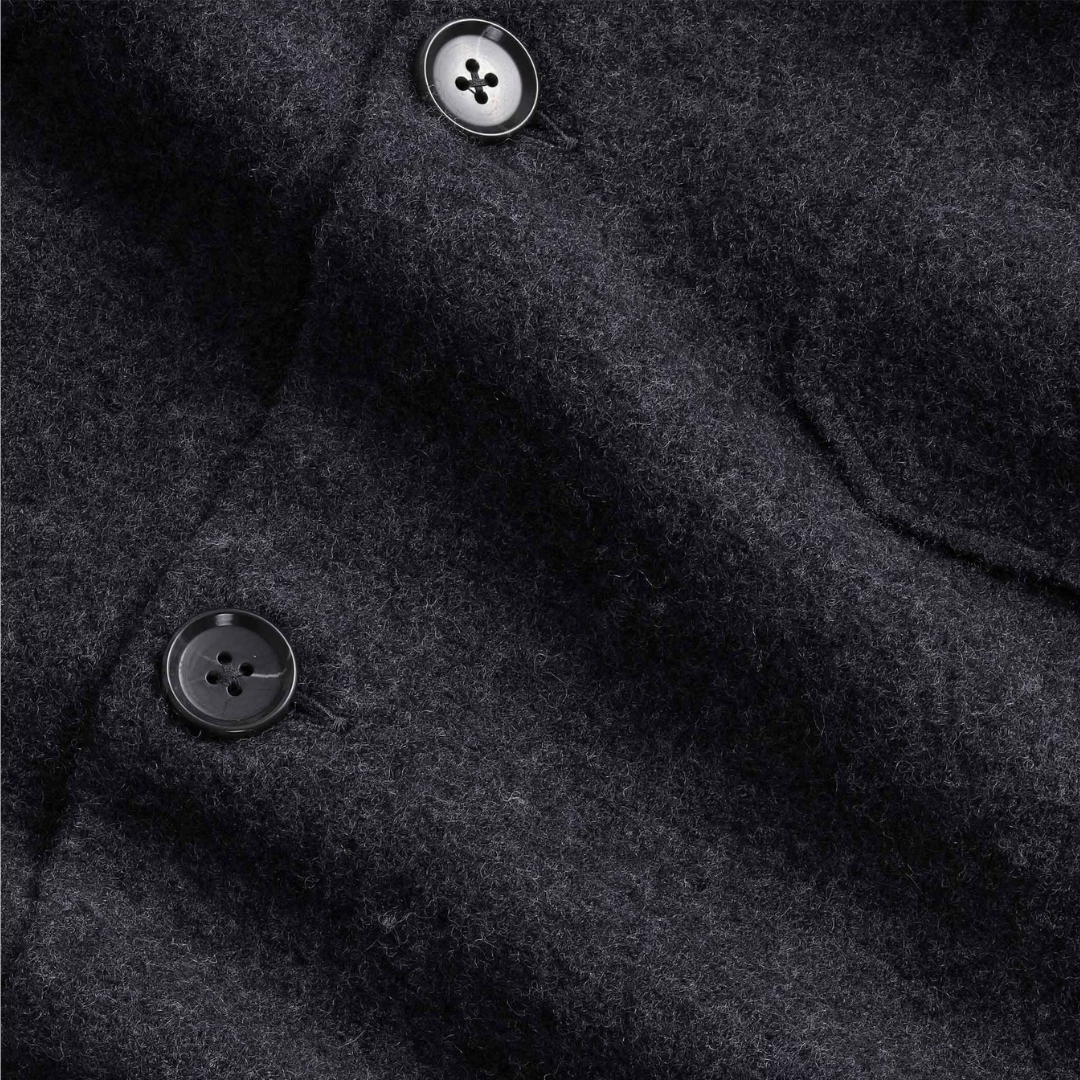 NN.07 Jonas Knitted Overshirt in Anthracite