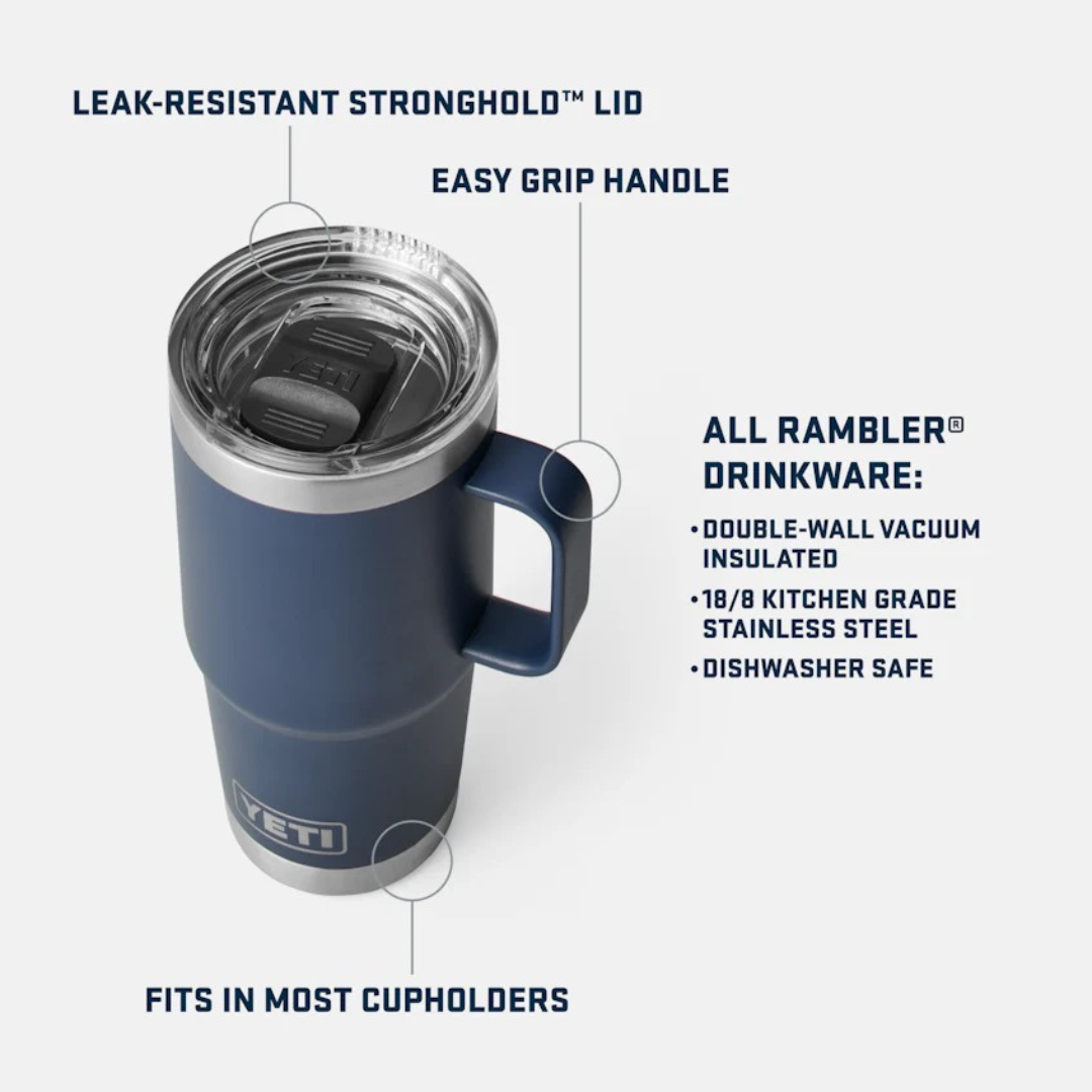 YETI Rambler 20oz Travel Mug in Black