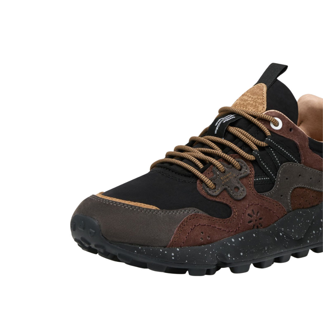Flower Mountain Yamano 3 Sneakers in Black & Brown