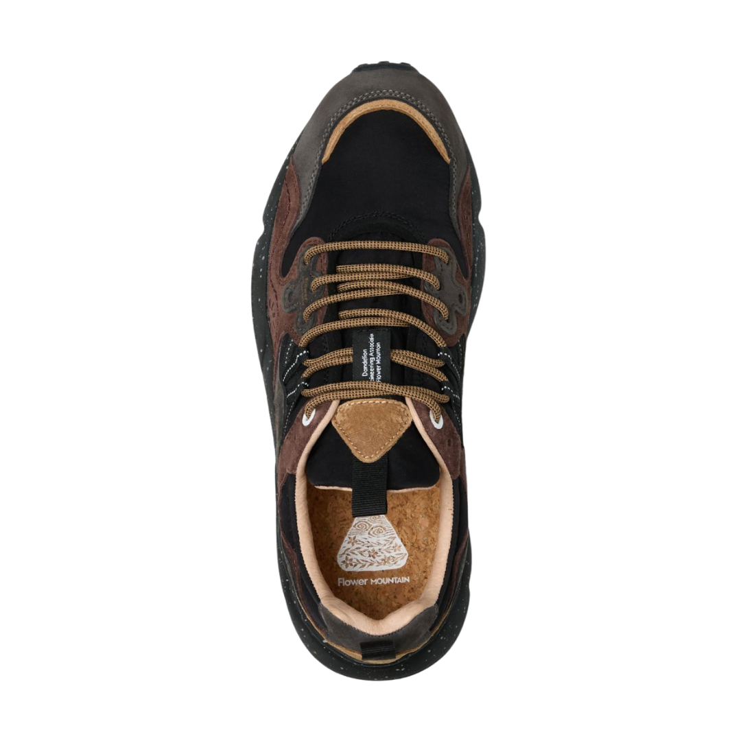 Flower Mountain Yamano 3 Sneakers in Black & Brown