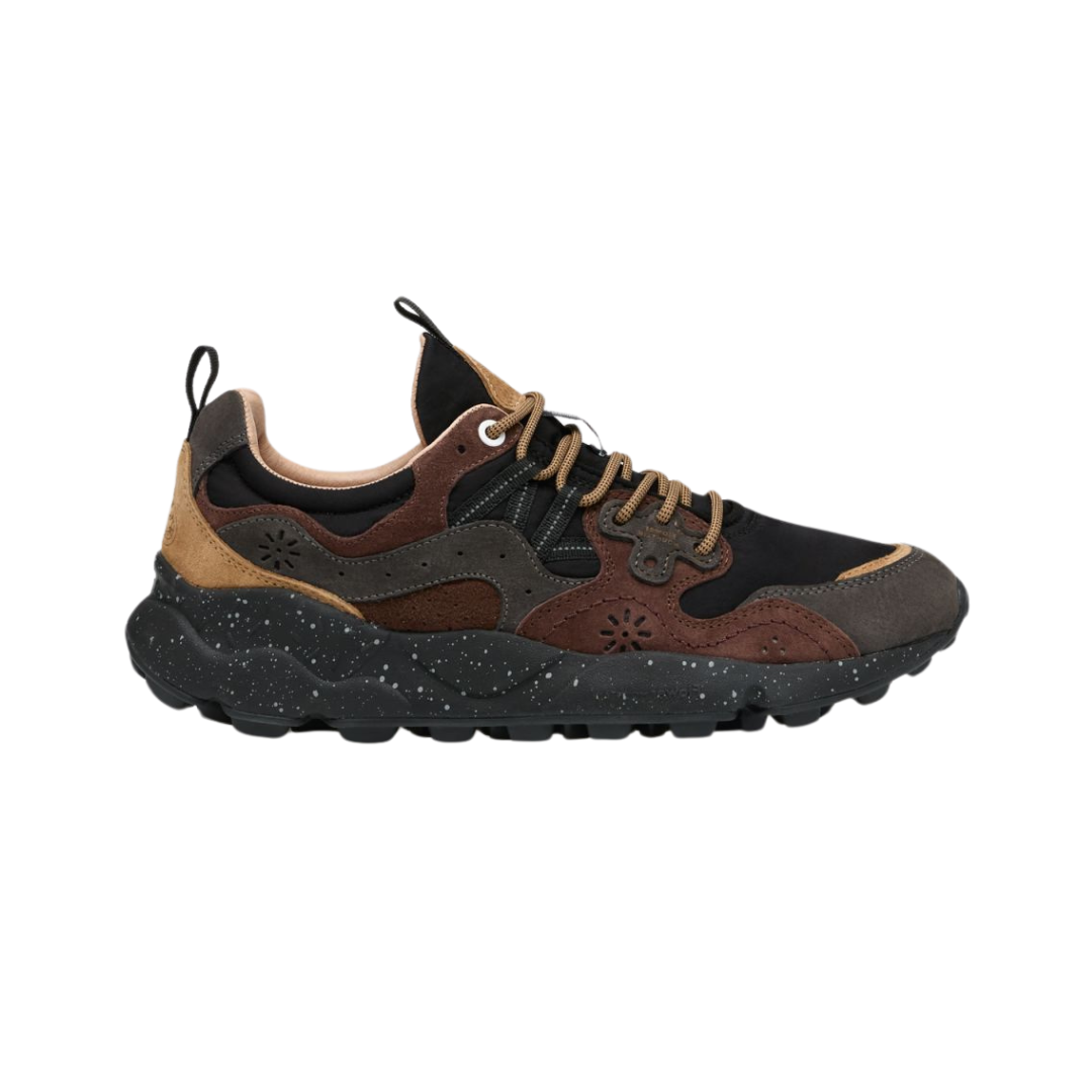Flower Mountain Yamano 3 Sneakers in Black & Brown
