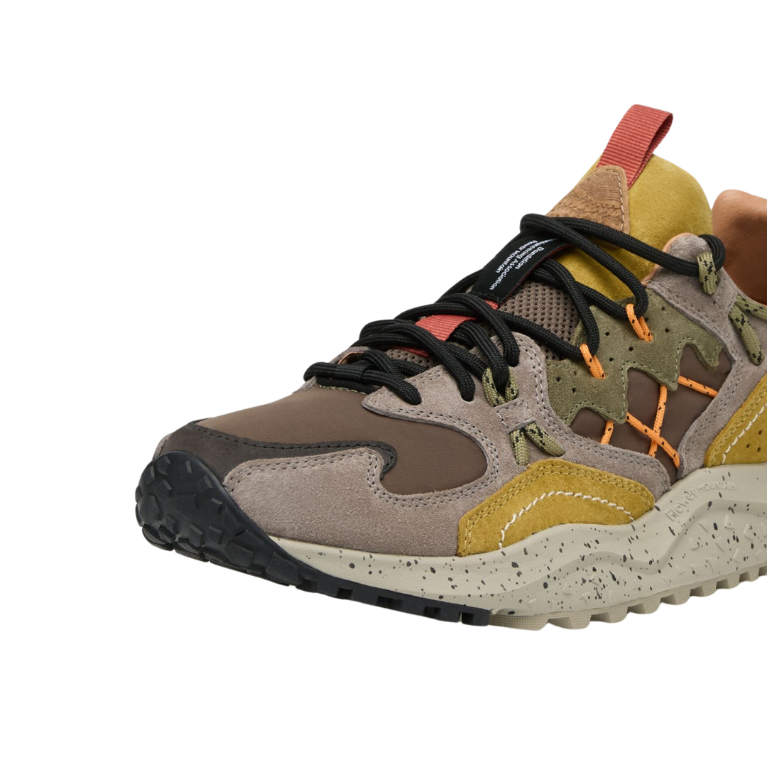 Flower Mountain Yamabushi Sneakers in Mud & Dark Brown