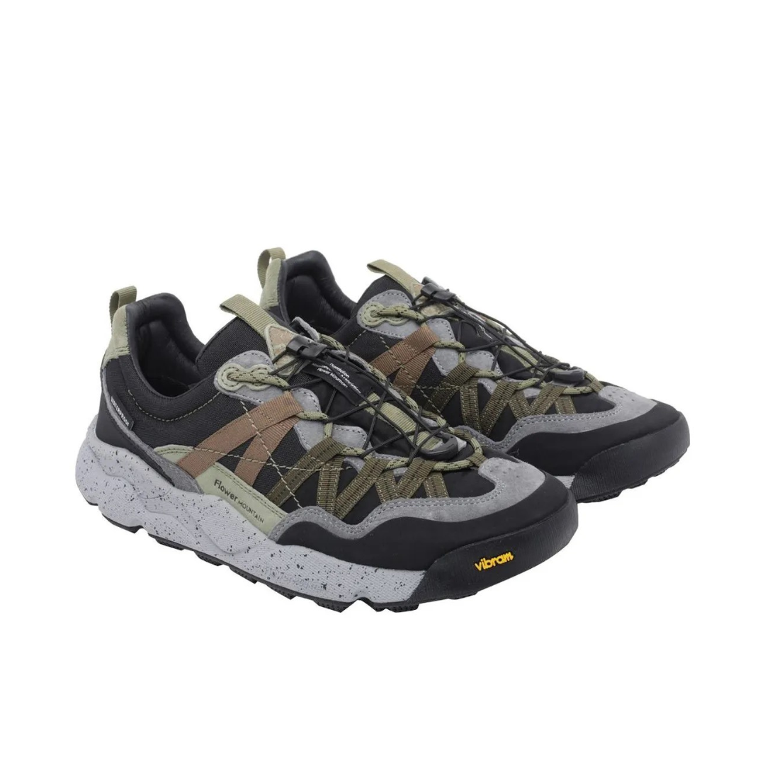 Flower Mountain Iwano 2 Sneakers in Black & Green