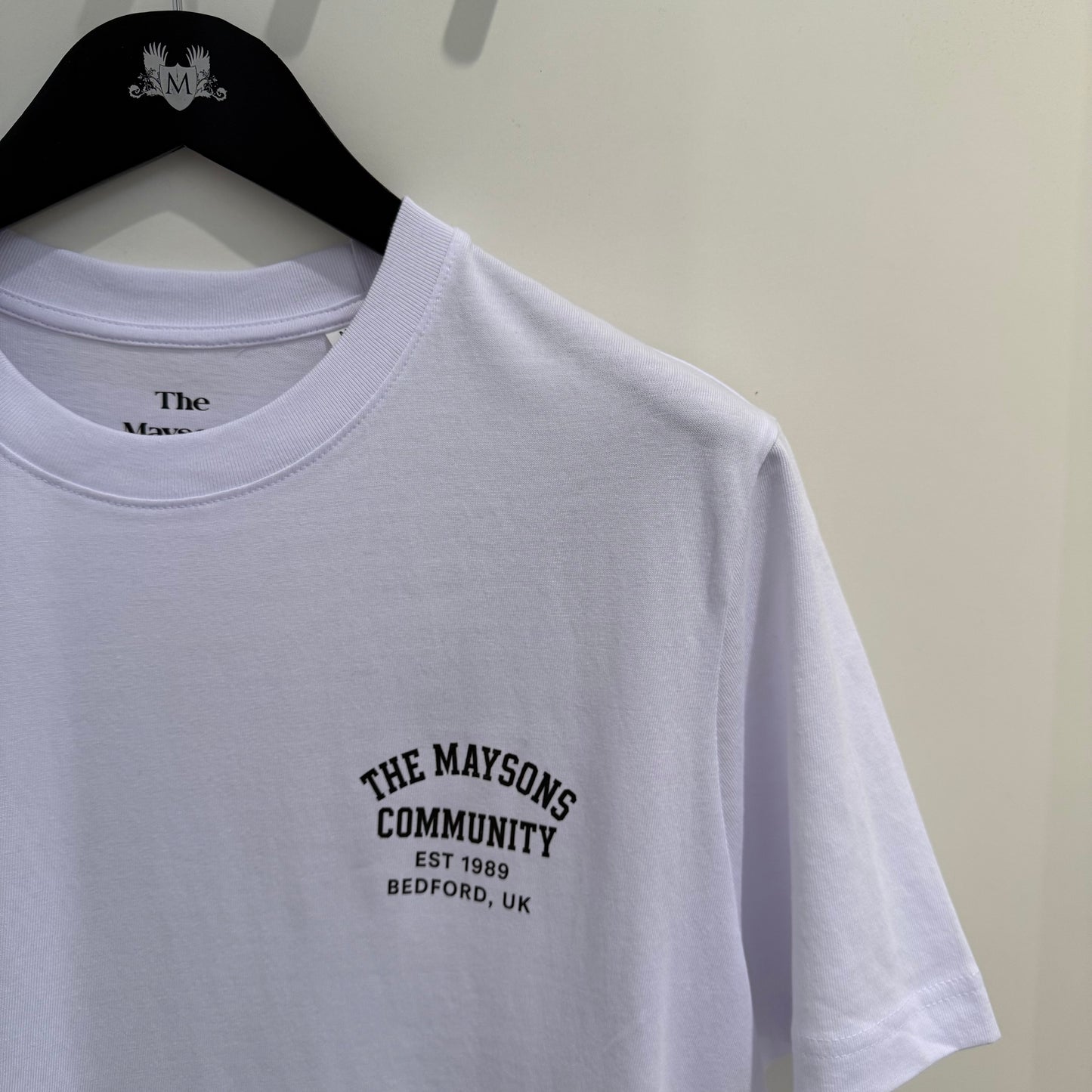 The Maysons Community Stamp Logo T-Shirt in White