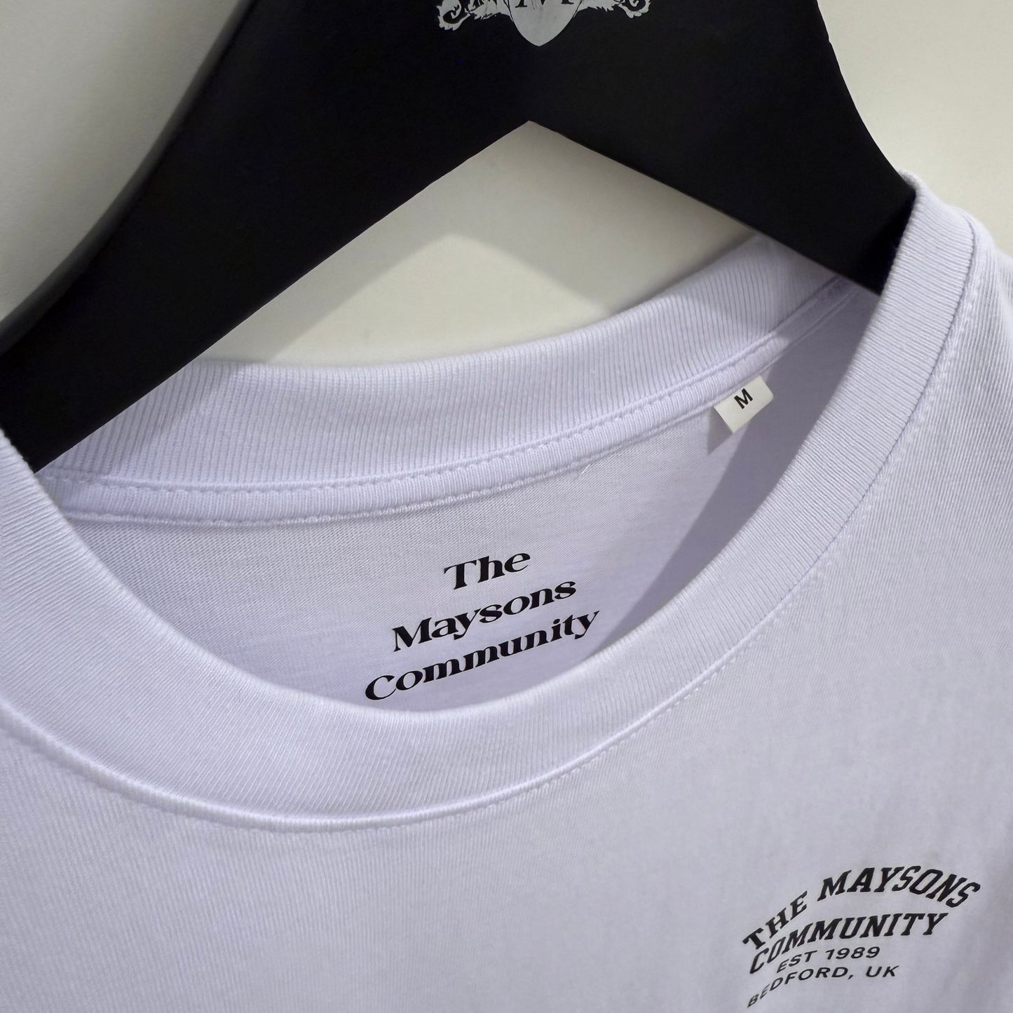 The Maysons Community Stamp Logo T-Shirt in White