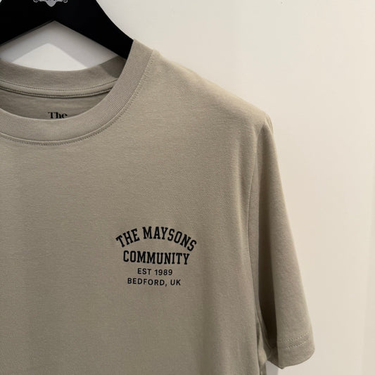 The Maysons Community Stamp Logo T-Shirt in Stone