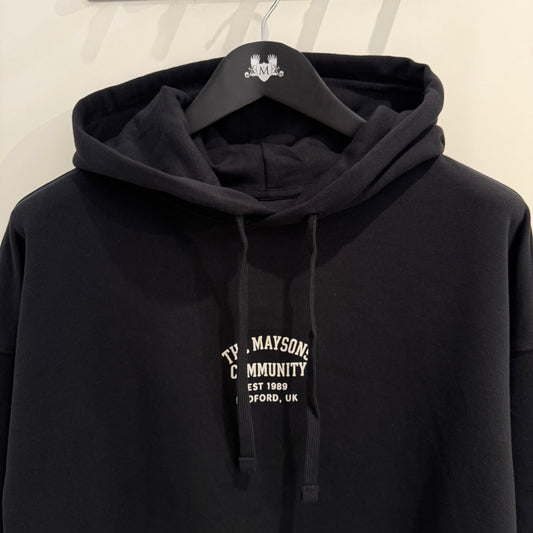 The Maysons Community Stamp Logo Hoody in Black