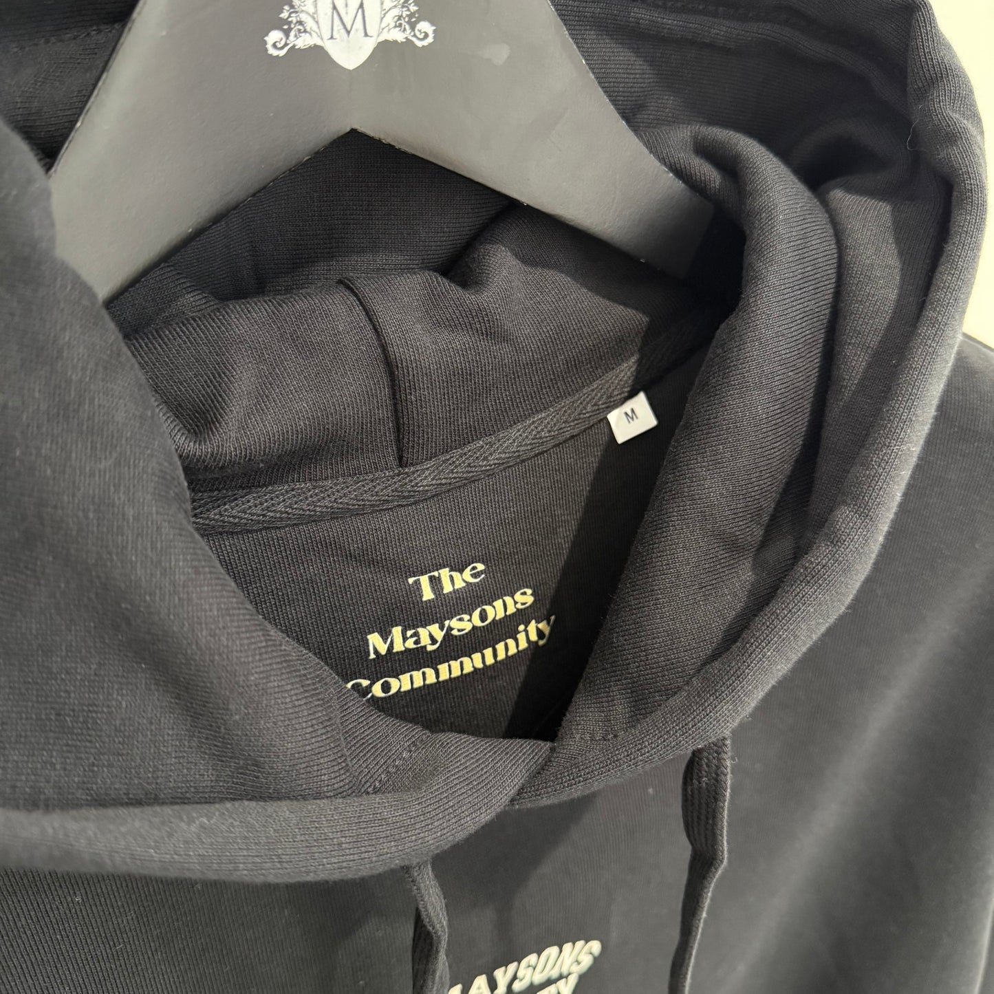 The Maysons Community Stamp Logo Hoody in Black