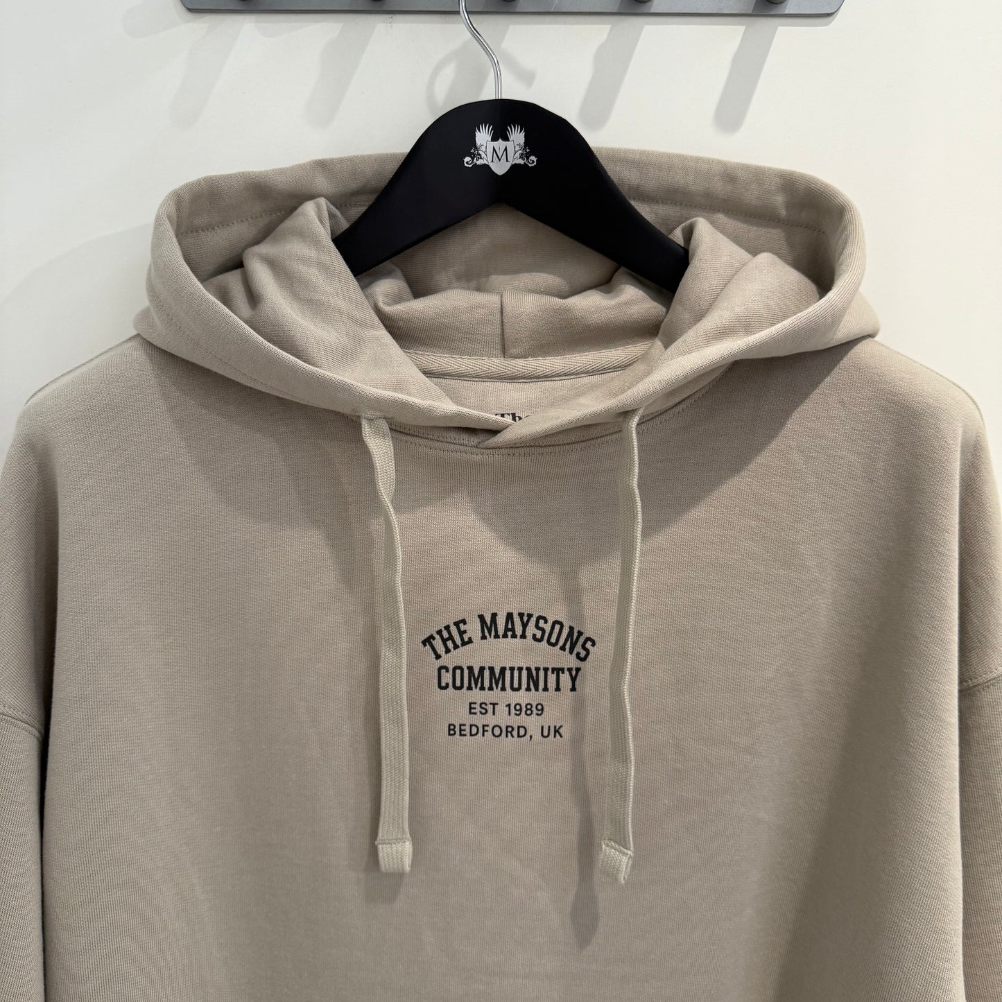 The Maysons Community Stamp Logo Hoody in Stone