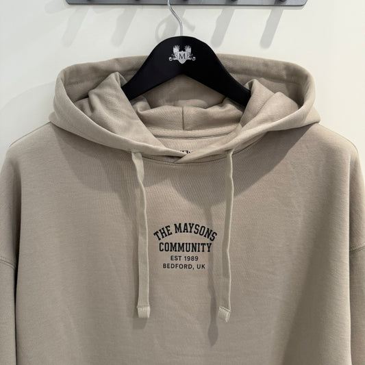 The Maysons Community Stamp Logo Hoody in Stone